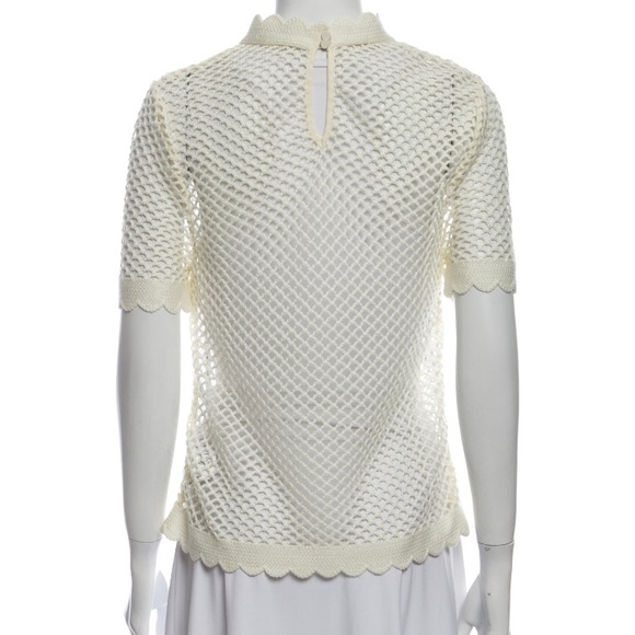 Self portrait Fishnet Crochet Lace Top - Picture 4 of 9